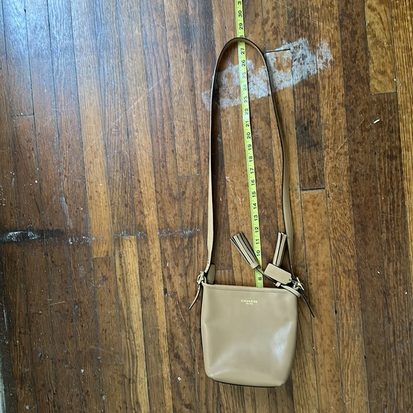 Coach Tan Leather Small Crossbody Tassel Bag - Picture 9 of 9